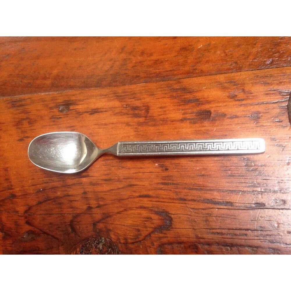 One Single Noritake Eros Mid Century Modern Stainless Small Spoon Cereal Dessert
